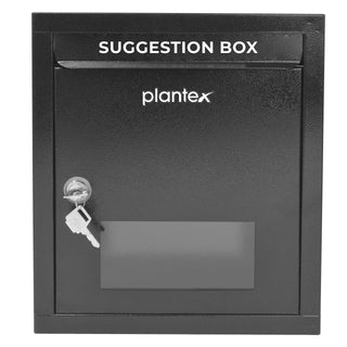 Plantex All in 1 Letter Box/Multipurpose Box- Suggestion Box/Complaint Box/Post Box/Donation Box/Letter Box for Home gate and Office with Keylocks - Table Top, Wall Mounted - GI Steel (Black)
