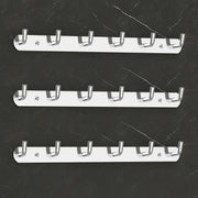 Plantex Wall Hooks for Hanging Cloth/Stainless Steel Towel Hangers/Bathroom Robe Hooks/Door Hangers/Wall Hook Rack/Hook Rail for Hanging Keys - 6 Hooks (Pack of 3, Chrome)