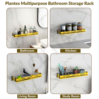 Plantex Shelf for Bathroom/Stainless Steel Shelf/Multipurose Shelf for Bathroom/Bathroom Accessoriece - (18 x 5 Inch, PVD Gold)