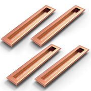 Plantex Sliding Door Handle/Concealed Handle for Sliding Door/224mm Concealed Handle for Wardrobe/Kitchen Cabinet - Pack of 4 (Rose Gold)