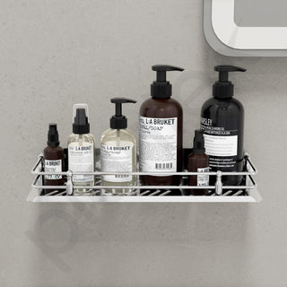 Plantex Bathroom Shelf for Wall/Stainless Steel Bathroom Shelf with Railings/Storage Organizer/Bathroom Accessories Set(12 inches, Chrome)