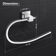Plantex 304 Grade Stainless Steel Napkin Holder for Wash Basin/Hand Towel Holder/Hanger Bathroom Accessories - Splash (Chrome)
