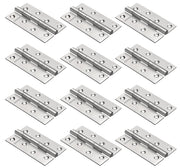 Plantex Hinges for Main Door/Stainless Steel Door Hinges 4 inch x 14 Gauge/2 mm Thickness Home/Office/Hotel/Soft Close Door Hinge for Bedroom/Kitchen/Bathroom - Pack of 12 (Satin Matt)