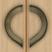 Plantex Heavy Duty 8-Inch Round Shape Main Door Handle - Pull Push Handle for Home Decor - Pack of 1 (321-Brass Antique Finish) - 3 Years Warranty