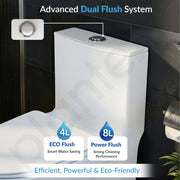 Plantex Platinum Ceramic Rimless Western Commode/ One Piece Floor Mounted Commode/ Siphonic Vaccum Flush Toilet with Soft Close Toilet Seat Cover - S Trap Outlet ( White )