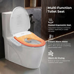 Plantex Smart Commode for Toilet/One Piece Commode with Smart Toilet Seat/Floor Mount Toilet - S Trap (White)