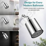 Plantex ABS Round Head Shower/4 Inch Overhead Rain Shower for Home/Hotel/Adjustable Shower Head for Bathroom - Pack of 1 (Chrome, 9013)