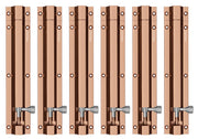 Plantex Stainless Steel 8 inch Tower Bolt/Tower Bolt for Home,Offices Doors and Windows/Tower Bolt for Main Door/Door Latch/Kundi/Chitakini/Door Latch for Windows (Rose Gold, Pack of 6)