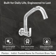 Plantex Pure Brass Sink Tap for Kitchen Basin with 360Ã‚Â° Extended Swivel Spout/Kitchen Tap with Water Saving Nozzle - 7 Year Warranty (BAL-511-Chrome Finish)