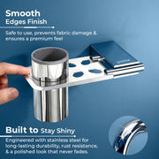 Plantex 304 Grade Stainless Steel Tumbler Holder for Bathroom/Toothbrush Holder Wall Mount/Bathroom ToothBrush Holder/Bathroom Accessories - Pack of 1 (Regent, Chrome)
