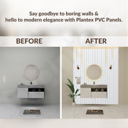 Plantex Louvers Panel for Wall/3d Wall Panel for Interior Wall DÃ©cor/Eco-Friendly Fluted Panel for Walls/- Pack of 10,Covers - 100 Sq. Ft (White Texture-12 Inch x 10 Ft)