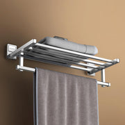 Plantex 304 Grade Stainless Steel Towel Rack for Bathroom/Towel Stand/Hanger/Bathroom Accessories - Darcy (18 inch - Chrome)