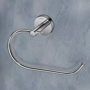 Plantex Smero Pure Brass Sleek Napkin Holder/Ring/Hand Napkin Holder for Wash Basin/Bathroom Accessories - Circle(Chrome)