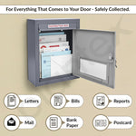 Plantex All in One Multipurpose use - Letter Box/Mail Box/Suggestion Box for Office/Post Box for Gate Home/Donation Box/Complaint Box with Lock - Pack of 5 - (Grey), Table Top or Wall Mount
