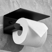 Plantex Space Aluminium Toilet Paper Holder with Mobile Stand/Tissue Paper Roll Holder/Toilet Roll Holder for Bathroom Accessories (Black)