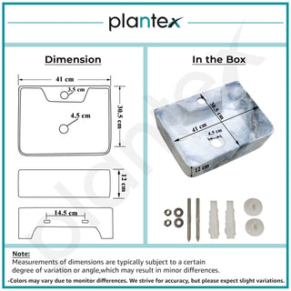 Plantex Tabletop Wash Basin for Bathroom/Designer Ceramic Basin/Rectangle Countertop Wash Basin/Home/Office (MS-904)