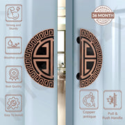 Plantex 6 Inch Aluminium Door Handle - Pull-Push Main Door Accessory (Pack of 1, Copper Antique)