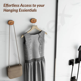 Plantex J4 Stainless Steel Clothes Hanger for Wall/Hangers for Bathroom/Robe Hook/Bathroom Accessories (PVD Rose Gold Finish) Onix