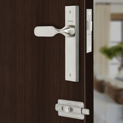 Plantex Heavy Duty Door Lock ÃƒÂ¢Ã¢â€šÂ¬Ã¢â‚¬Å“ Bathroom Door Lock/Mortise 8inch Keyless Plate Handle Set for Home/Bathroom/Store Room/Balcony/Office with Baby Latch (8106, Matt)