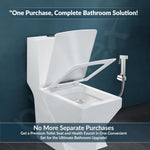 Plantex Hygienic Toilet Combo/ Polypropylene Toilet Seat Cover for Bathroom/ Pure Brass Health Faucet set with 1.20 meter Hose Pipe for Toilet with Wall Hook - Combo (Chrome)