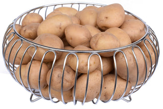 Primax Heavy Stainless Steel Vegetable and Fruit Bowl Basket - Nickel Chrome Plated
