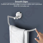 Plantex 304 Grade Stainless Steel Towel Hanger for Wash Basin/Towel Ring for Bathroom/Towel Holder/Napkin Hanger/Bathroom Accessories - Oreo (Chrome)