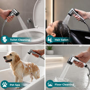Plantex Health Faucet Gun Only/ABS Plastic Jet Spray for Bathroom/Hand Gun/Health Faucet Gun- Pack of 1 (Chrome & Black)