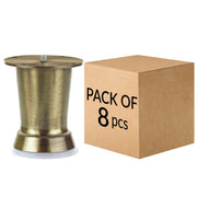 Plantex 4 Inch Sofa Legs for Bed Furniture/Sofa Legs for Table/Sofa Support Legs with Rubber Grip (Brass Antique, 8 Pcs)