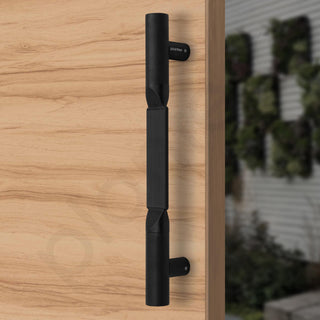 Plantex 15 Inch Main Door Handle for Wooden Doors - Pull-Push Handle Accessory (Pack of 1, Black) 3 Years Warranty