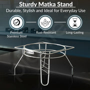 Plantex Heavy Stainless Steel Plant Pot Stand - Planter Stand - Matka Stand Chrome Plated