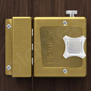Plantex Dead Bolt Lock/Rim Lock Set for Home/Hotel/Office - Pack of 1 (Brass Antique)