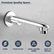 Plantex Bath Tub Spout with Wall Flange/Single Lever Spout/High Flow Tap for Bathroom/Kitchen - (Chrome)