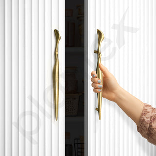 Plantex Cabinet Handle/160mm Handle for Cabinet/Furniture/Door Pull-Push Handle for Home/Office - Pack of 1 (Brass Antique)