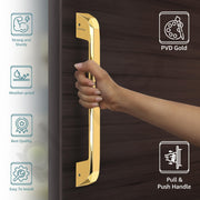 Plantex Door Handle/Main Door Handle/14 Inch Pull-Push Handle for Home/Office/Hotel - Pack of 1 (SH-351, Gold)