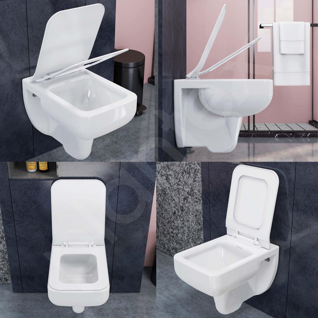 Plantex Ceramic Rim Wall Hung Western Toilet/Tabletop Wash Basin ...
