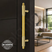 Plantex 12 Inch Main Door Handle/Pull-Push Handle for main door/Stainless Steel Handle for Home&Office/Hotel - Pack of 1 (Brass Antique & PVD Gold)