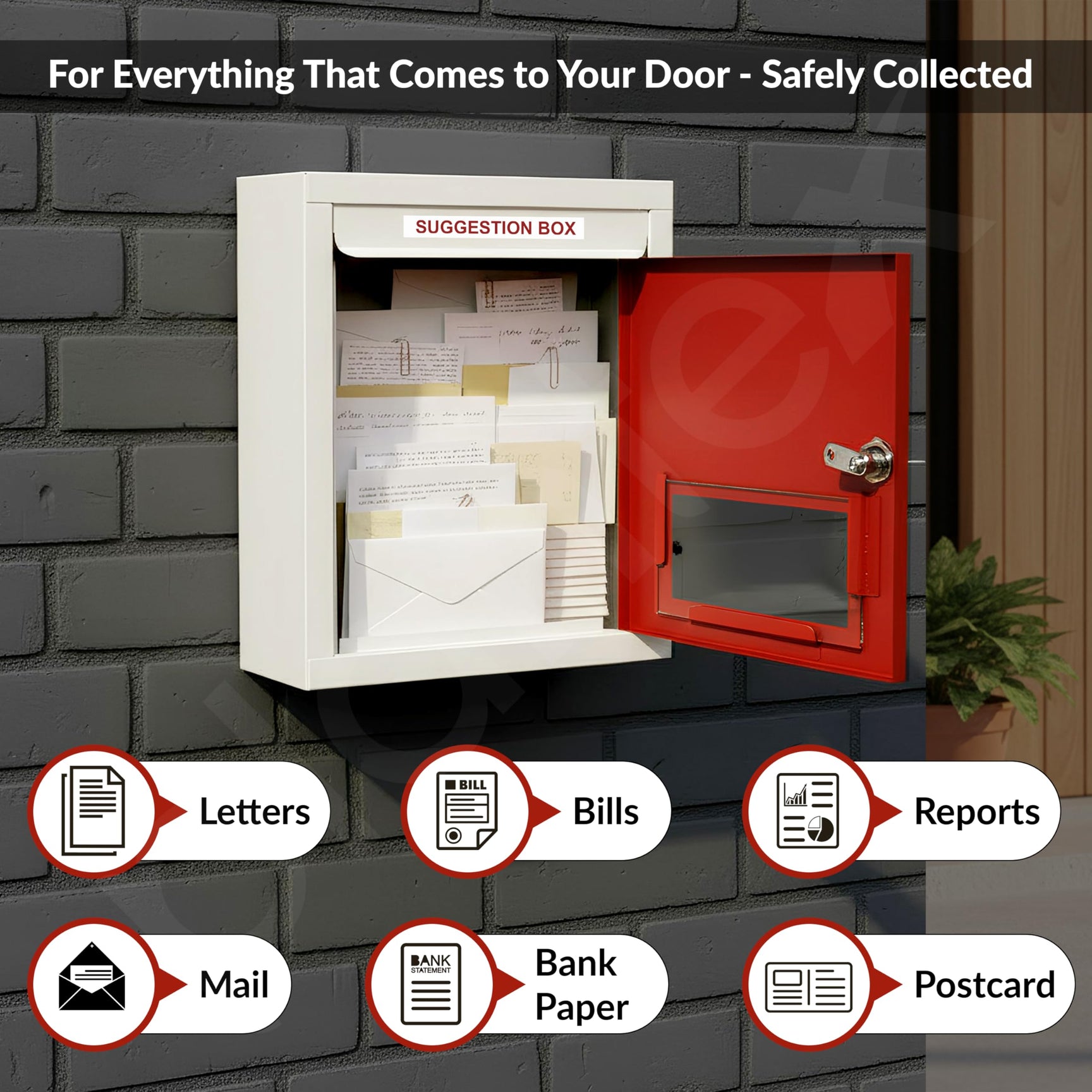 Plantex All in 1 Multipurpose Letter Box/Suggestion Box/Complaint Box ...