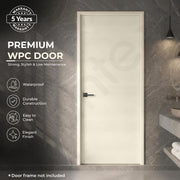 Plantex WPC Doors for Home (30 mm - Thickness)/Waterproof Bathroom Door/2.25x6.75 Feet Wooden Finished Door for Office/Balcony/Kitchen, Density-550 (27x81 inch)