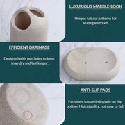 Plantex Resin Bathroom Accessories Set/Soap Holder for Bathroom/Toothbrush Holder/Tumbler Holder/Liquid Soap Dispenser - 4 Piece(Beige, XY-PS-005)