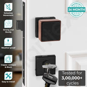 Plantex Heavy Duty Door Lock/Main Door Mortise Knob Lock/Handle Set for Home/Office/Door Accessories - (PT-011 Copper Antique & Black)