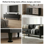 Plantex 4 Inch Sofa Leg for Bed Furniture/Aluminium Sofa Leg for Table/Support Legs/Furniture Leg - Pair of 4 (8 Piece) (DTS-87, Black)