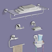 Plantex Nipron 304 Grade Stainless Steel Towel Rack for Bathroom/Soap Holder/Napkin Ring/Tumbler Holder/Robe Hook/Bathroom Accessories - Chrome