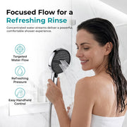 Plantex Hand Shower for Bathroom/6 Mode Multifunctional Shower/5-Inch ABS Plastic Silicone Handheld Shower Head/Easy Mode Switching – (Chrome, H-627)