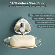 Plantex J4 Stainless Steel Wall Soap Holder for Bathroom/Soap Holder for Kitchen/Soap Stand for Bathroom/Bathroom Accessories (Chrome Finish) Angel
