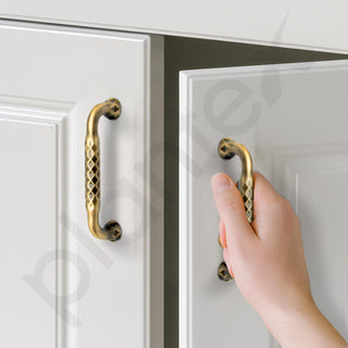 Plantex Cabinet Handle/Kitchen Cabinet Door Handle/Wardrobe/Cupboard Handle/Door Pull-Push Handle for Home/Office - Pack of 1 (Brass Antique)