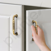 Plantex Cabinet Handle/Kitchen Cabinet Door Handle/Wardrobe/96 mm Cupboard Handle/Door Pull-Push Handle for Home/Office - Pack of 2 (Brass Antique)