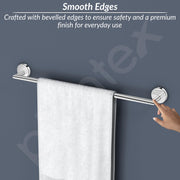 Plantex 304 Grade Stainless Steel Single Towel Rod/Towel Hanger for Bathroom/Towel Bar/Towel Stand/Bathroom Accessories - Oreo (Chrome)