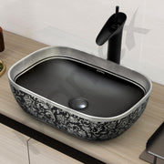 Plantex Wash Basin for Bathroom/Ceramic Table Top Washbasin/Countertop Vessel Sink Basin - Indo-European Collection (EQTT-521,18 x13x 5 Inch)
