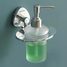 Plantex J4 Stainless Steel Liquid Soap Dispenser/Shampoo Dispenser for Wash Basin/Hand Wash Dispenser Wall Mounted/Bathroom Accessories (Chrome Finish) Angel