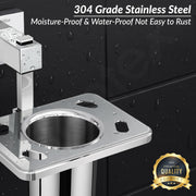 Plantex 304 Grade Stainless Steel Tooth Brush Holder/Tumbler Holder/Bathroom Accessories - Splash (Chrome)